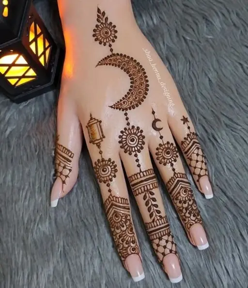 Half Moon Palm Design Half Moon Palm Design