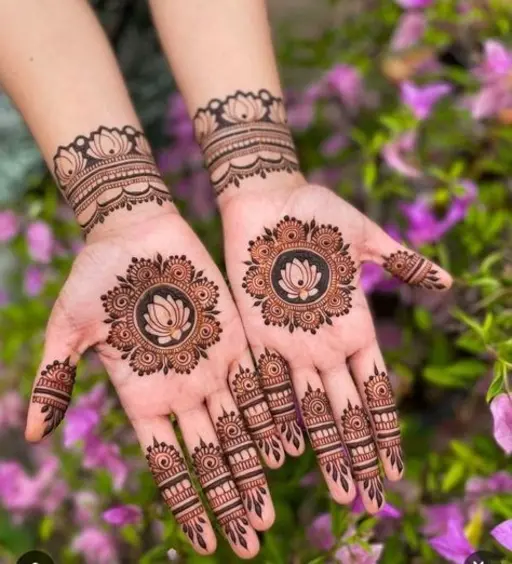 minimal mandala mehndi design on front hand minimal mandala mehndi design on front hand